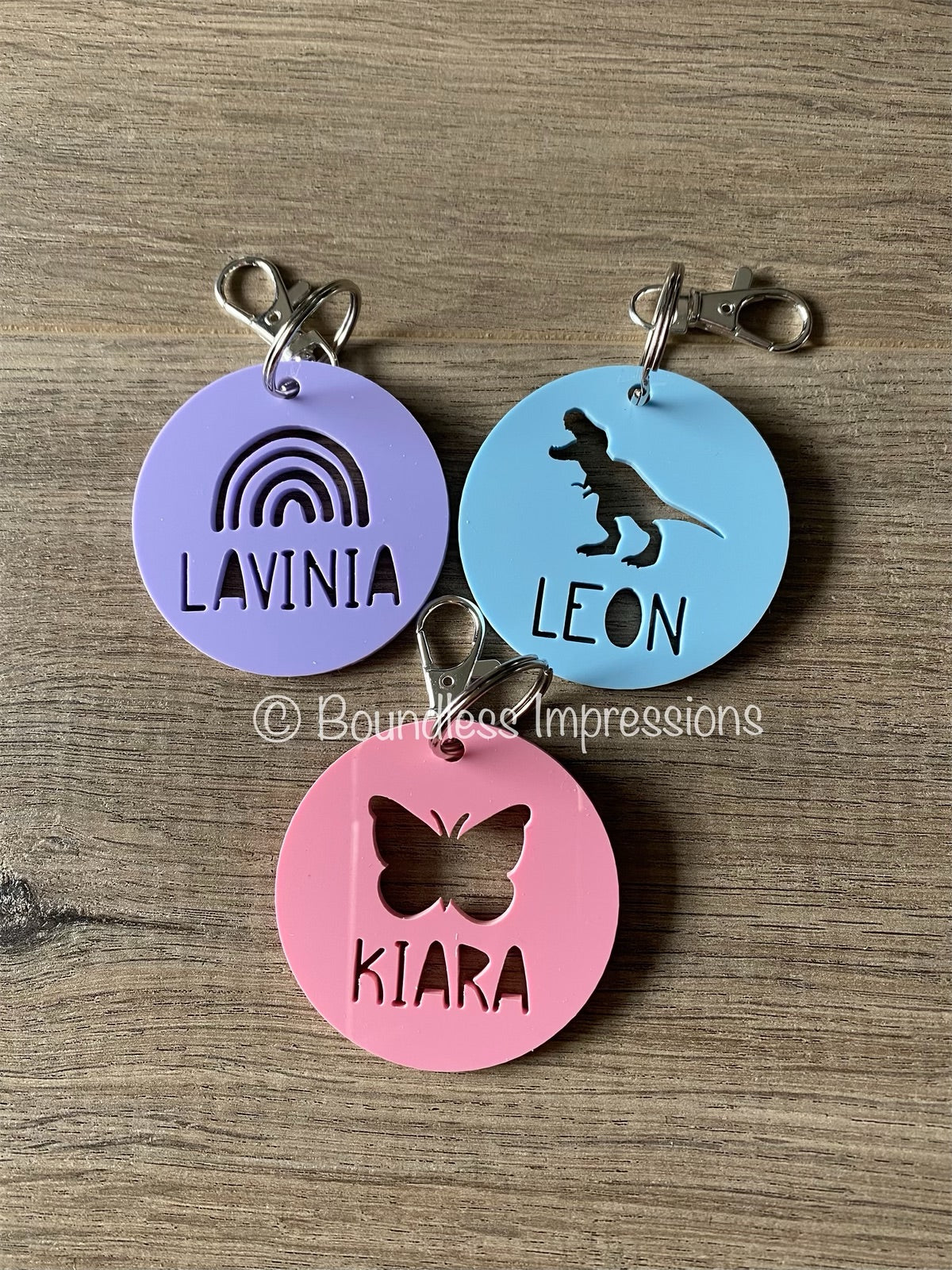 Acrylic Cutout Keyring/Bag Tags