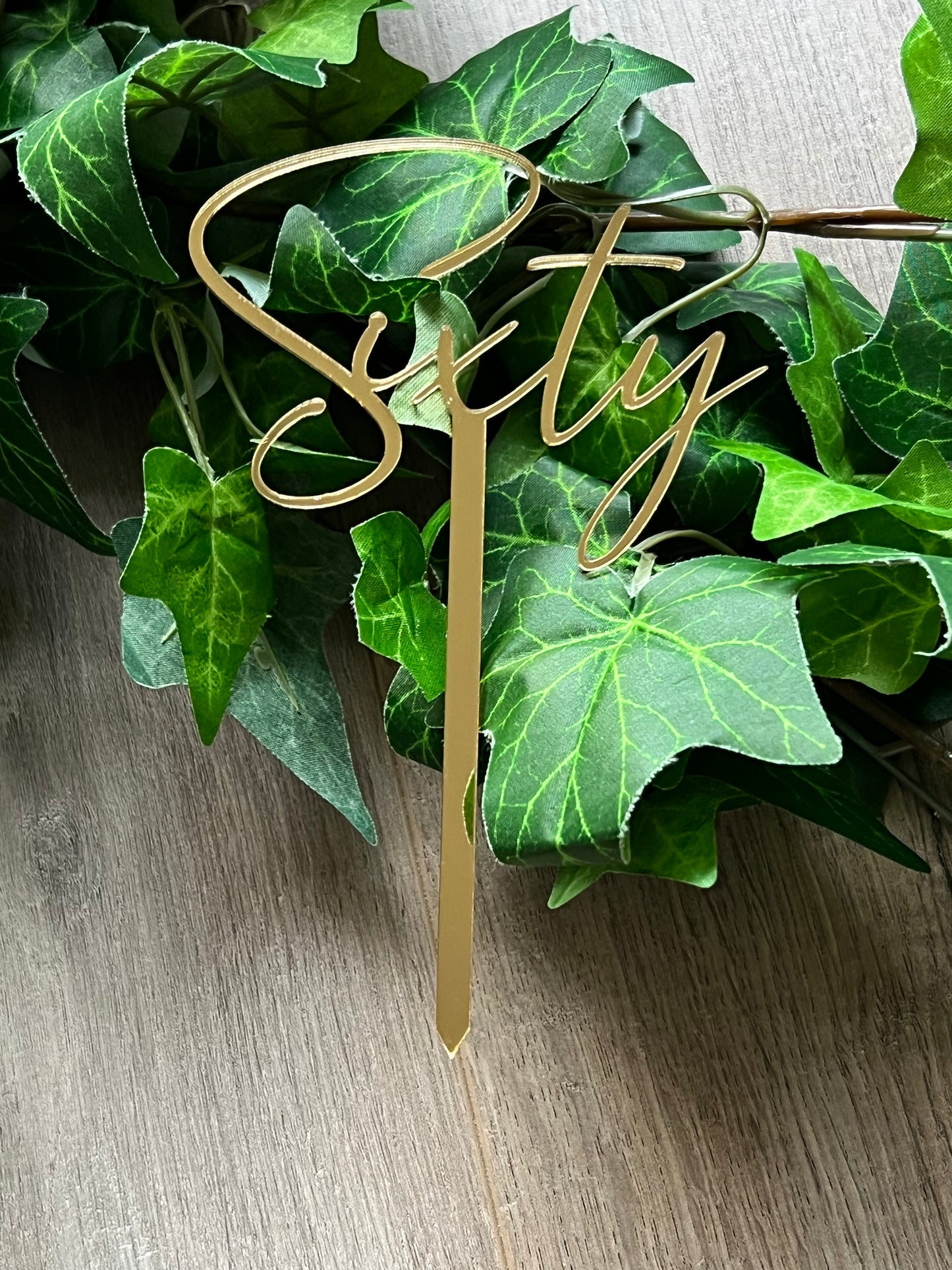 Single 'Word' Acrylic Cake Toppers