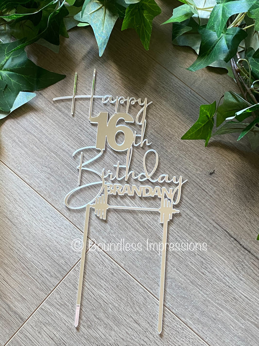 Acrylic Cake Toppers + Image Add On