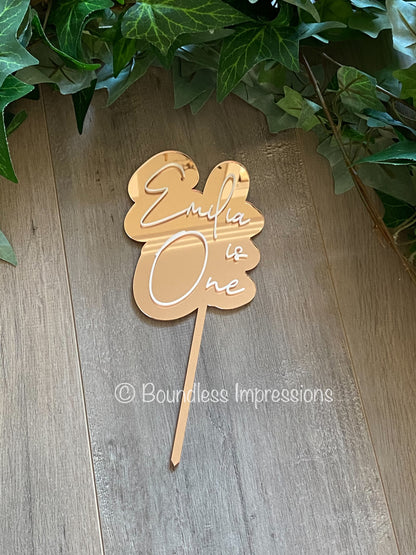 Medium 2 Layer Acrylic Cake Topper (12cm)