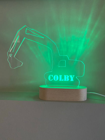 Personalised Cut Out Night Lights - Beech (White Light)