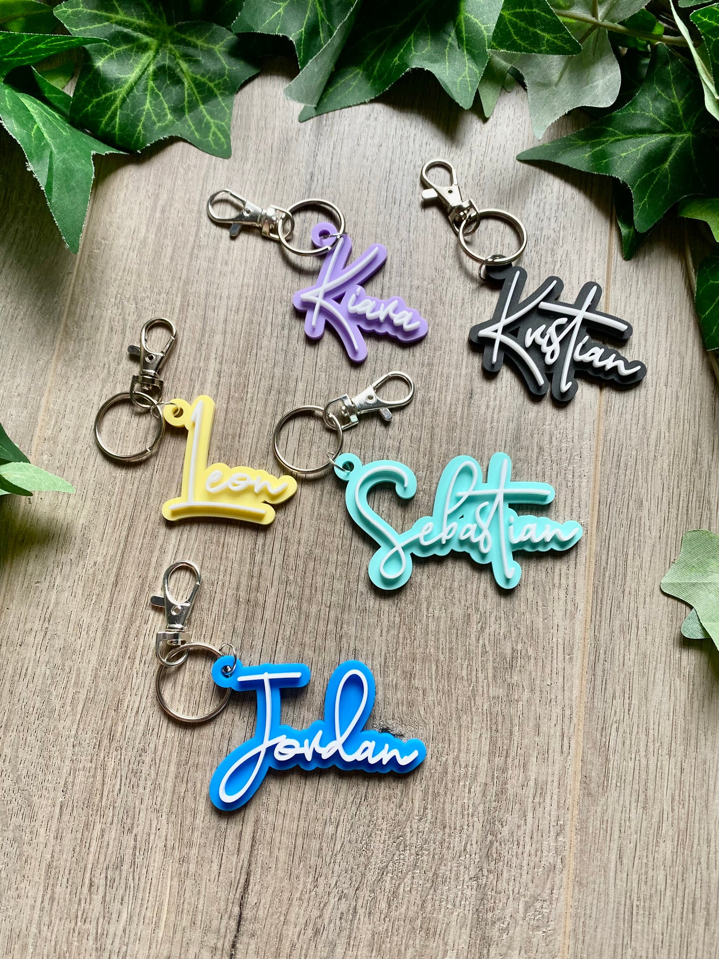 3D Name Keyring/Bag Tags