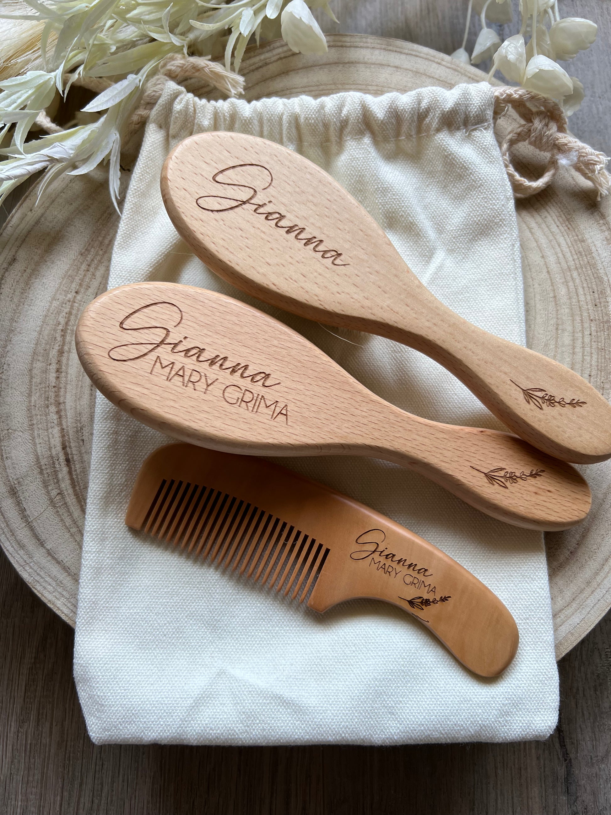 Engraved hot sale baby brush
