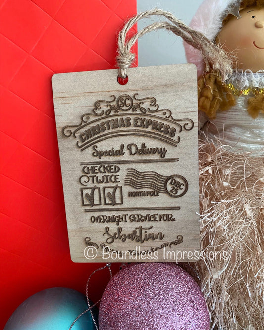 Timber Gift Tag from 'Santa'