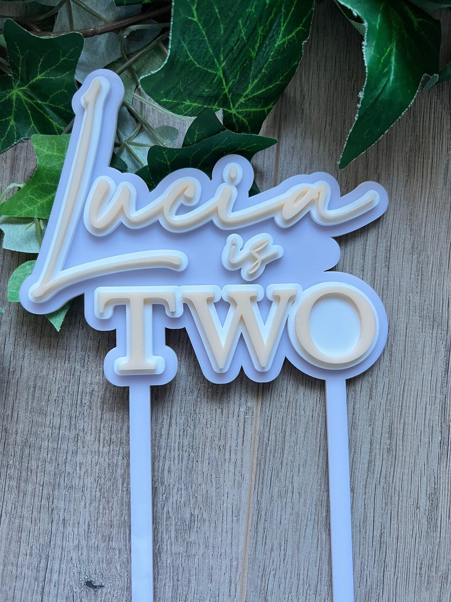 Triple Layer Acrylic Cake Topper