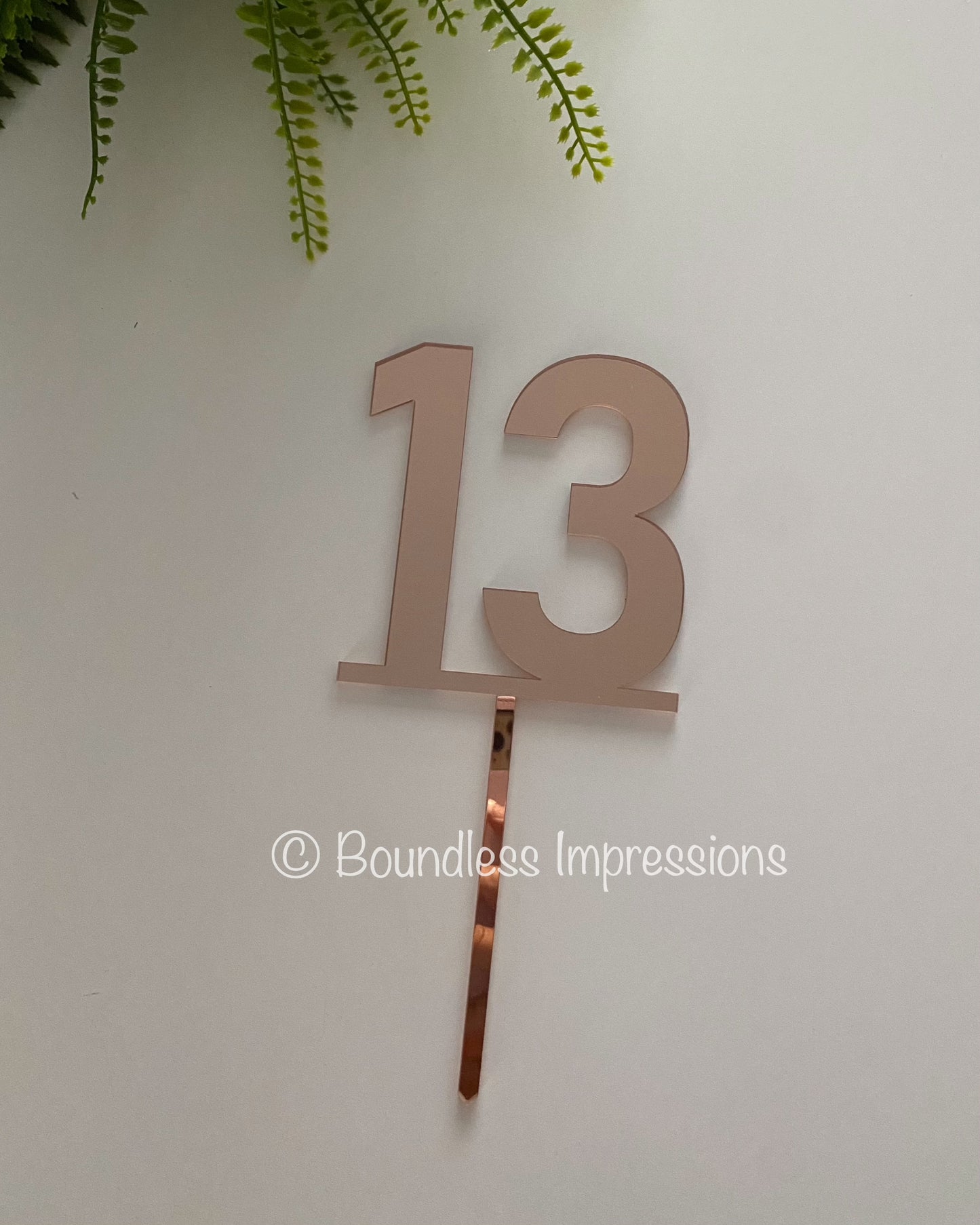 Acrylic ‘Number’ Cake Toppers