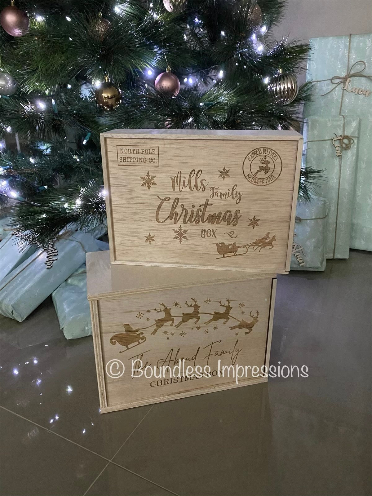 Engraved Christmas Eve Boxes
