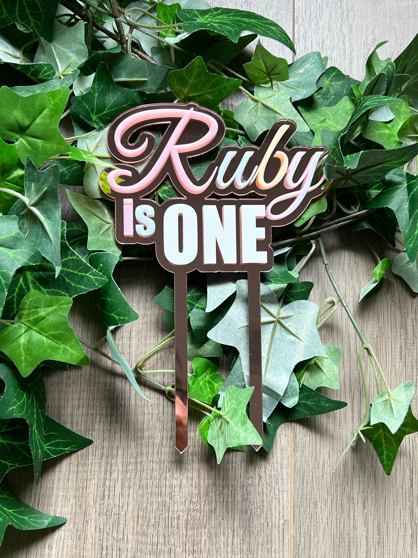 Large 2 Layer Acrylic Cake Topper (15cm)