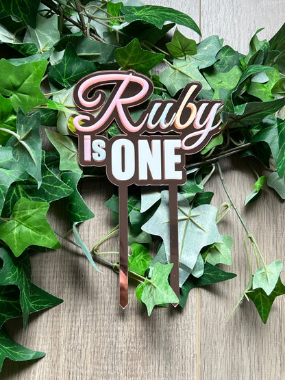 Large 2 Layer Acrylic Cake Topper (15cm)