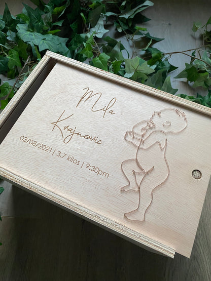 Timber 3D Baby Keepsake Boxes