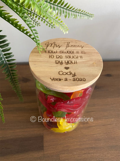 Engraved Sweets/Lolly Jar (Small)