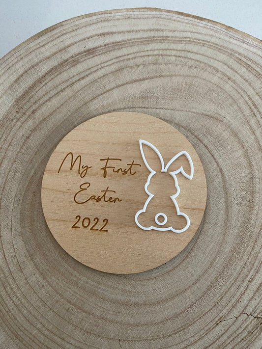 'My 1st Easter' 3D Bunny Milestone Plaque