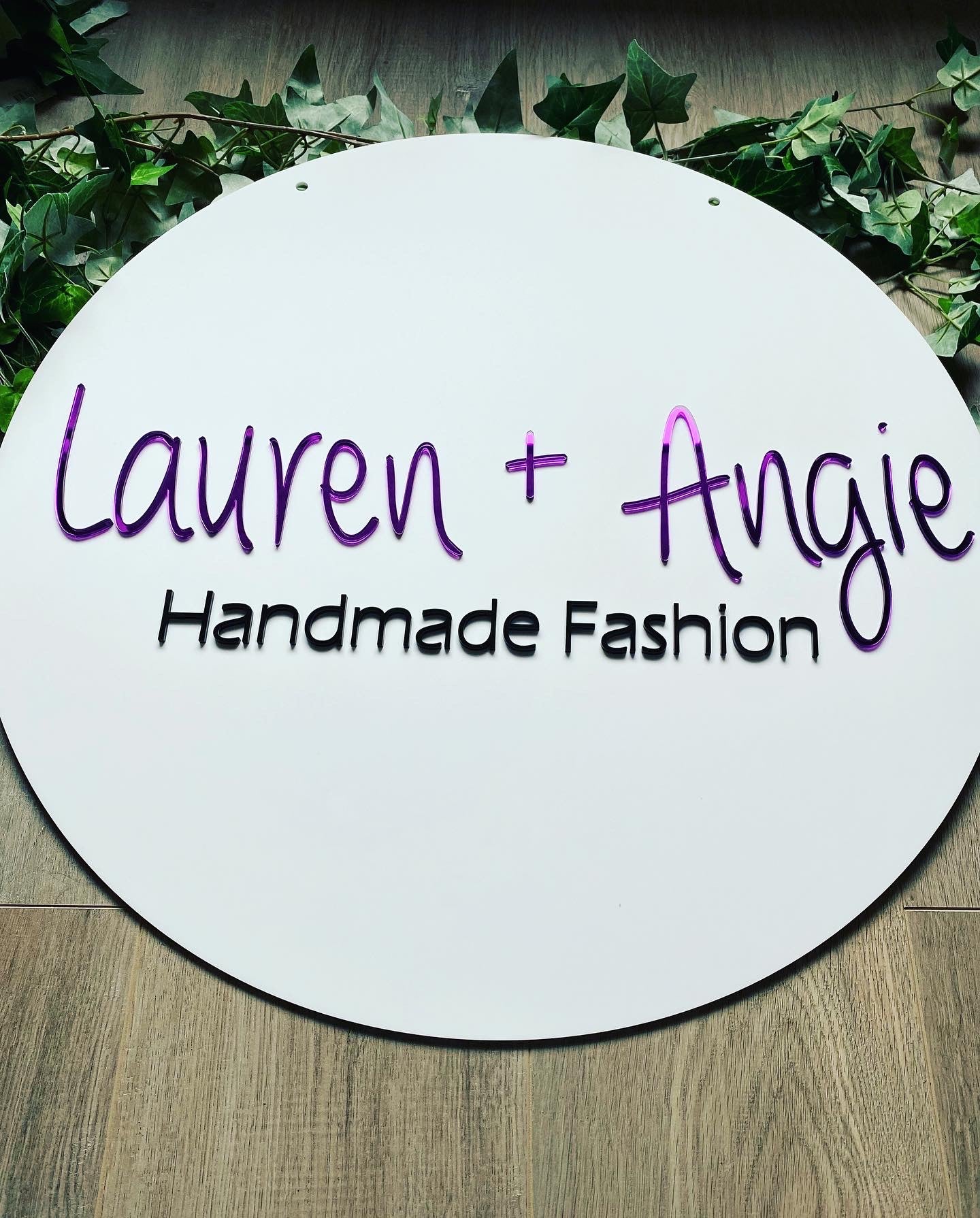 Round Acrylic Business Sign