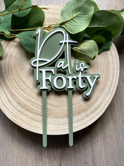 Large 2 Layer Acrylic Cake Topper (15cm)