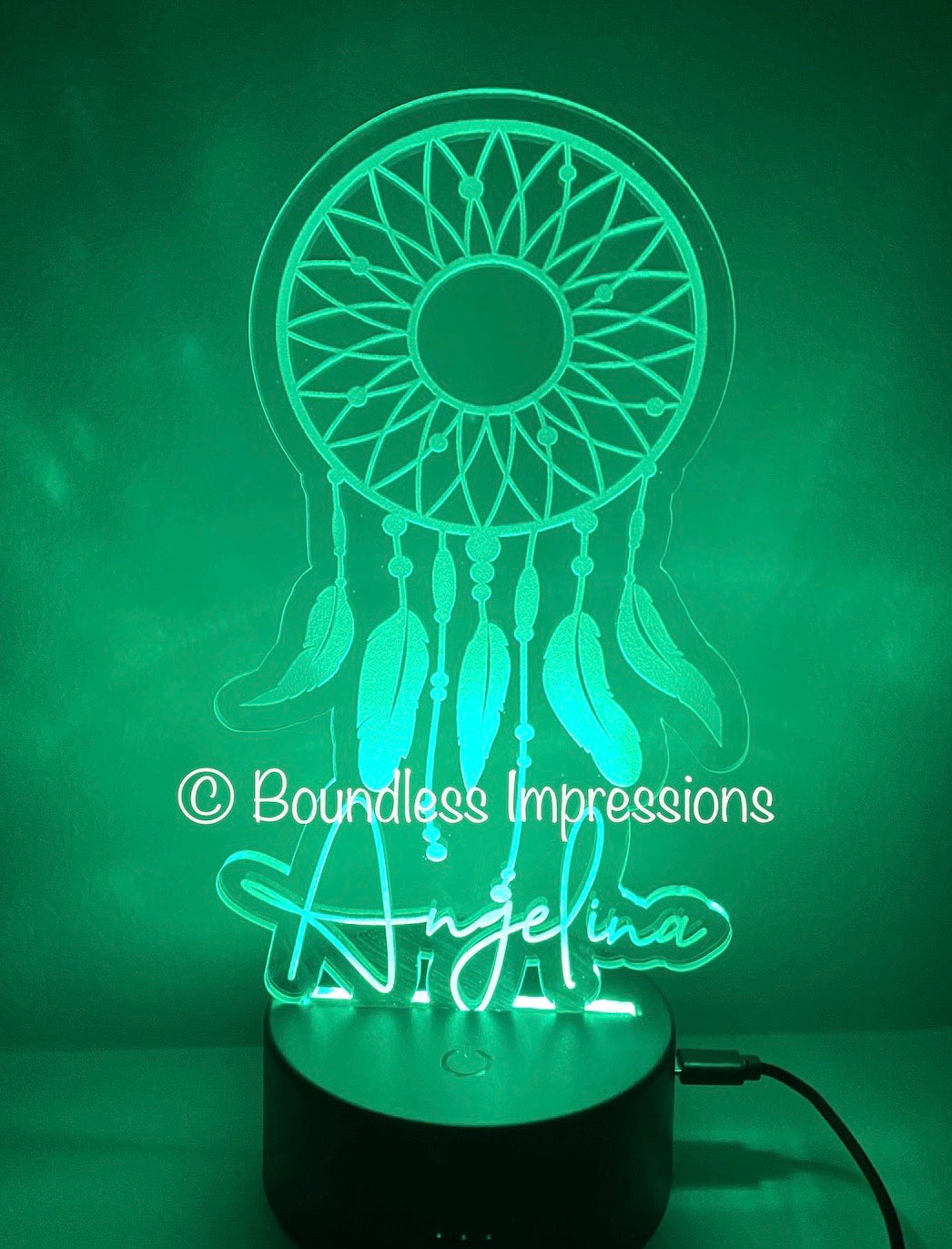 Personalised Custom Cut Out Colour Changing Night Lights