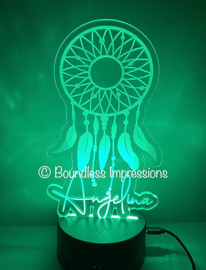Personalised Custom Cut Out Colour Changing Night Lights