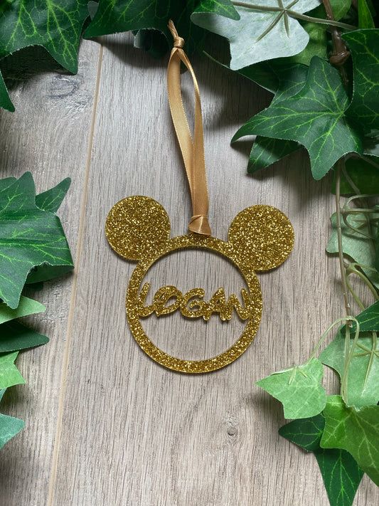 Personalised 'Mickey' Inspired Christmas Ornament