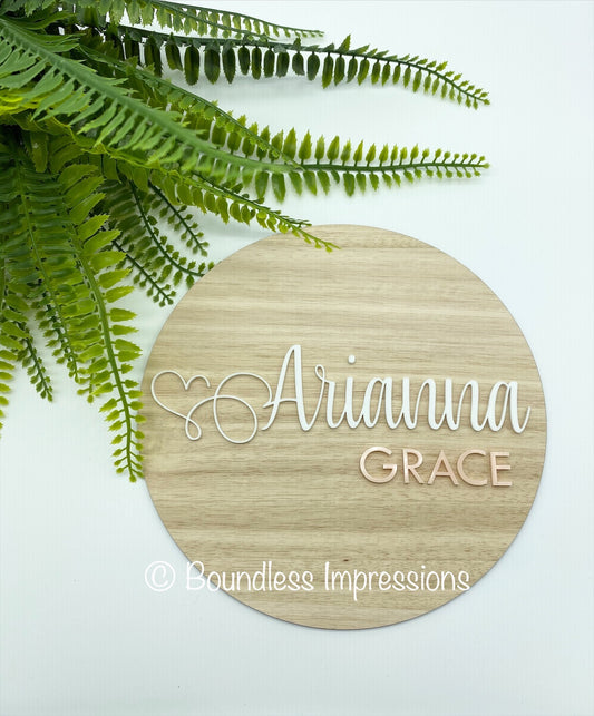 Birth Announcement/Name Plaque