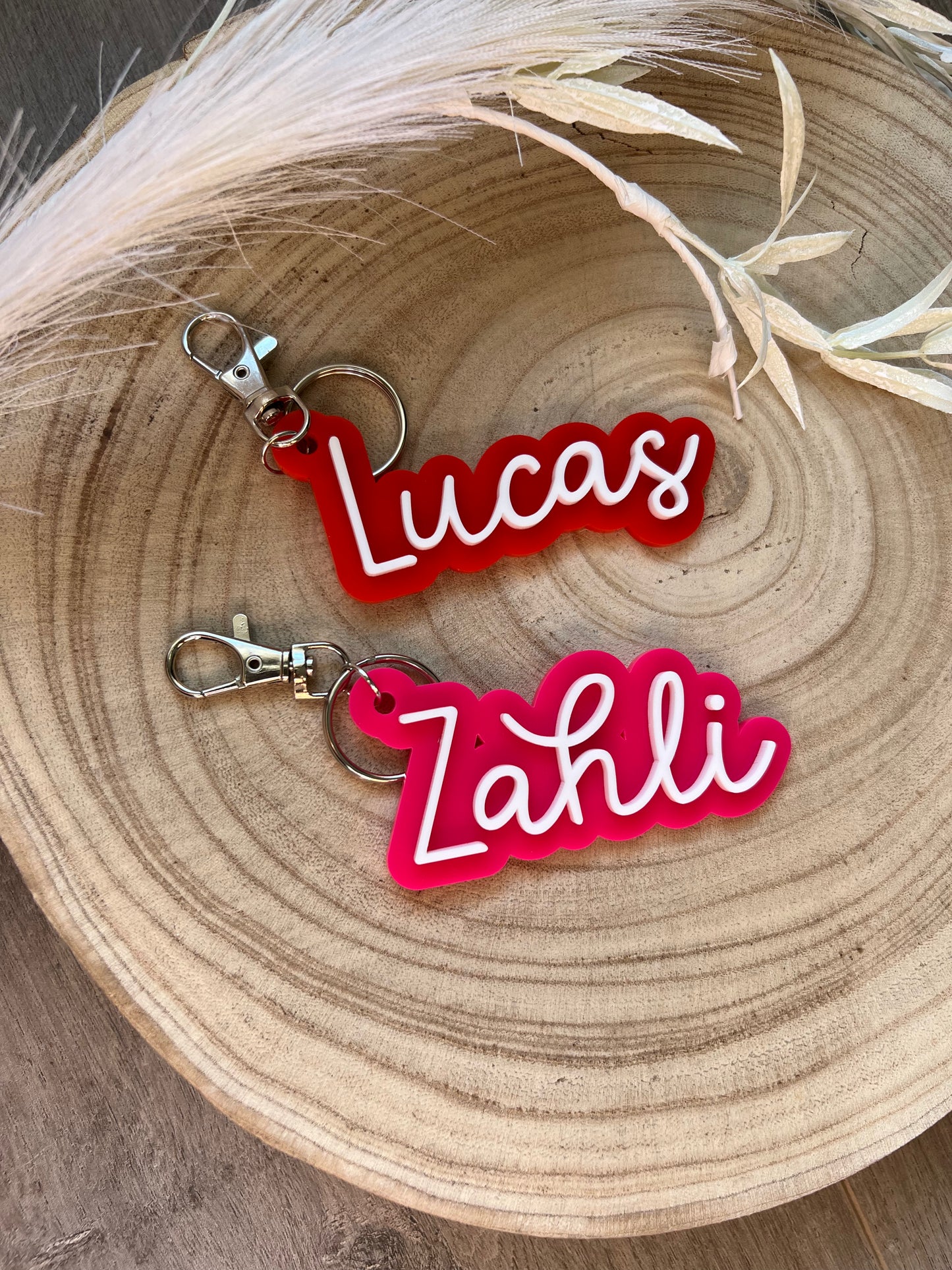 3D Name Keyring/Bag Tags
