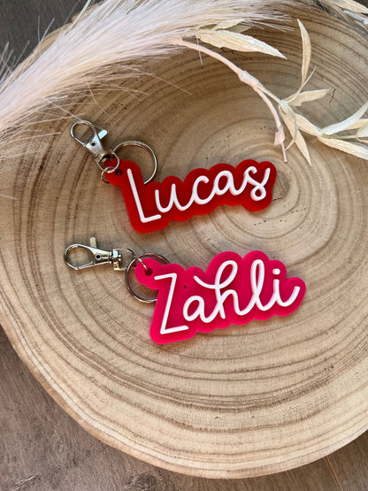 3D Name Keyring/Bag Tags