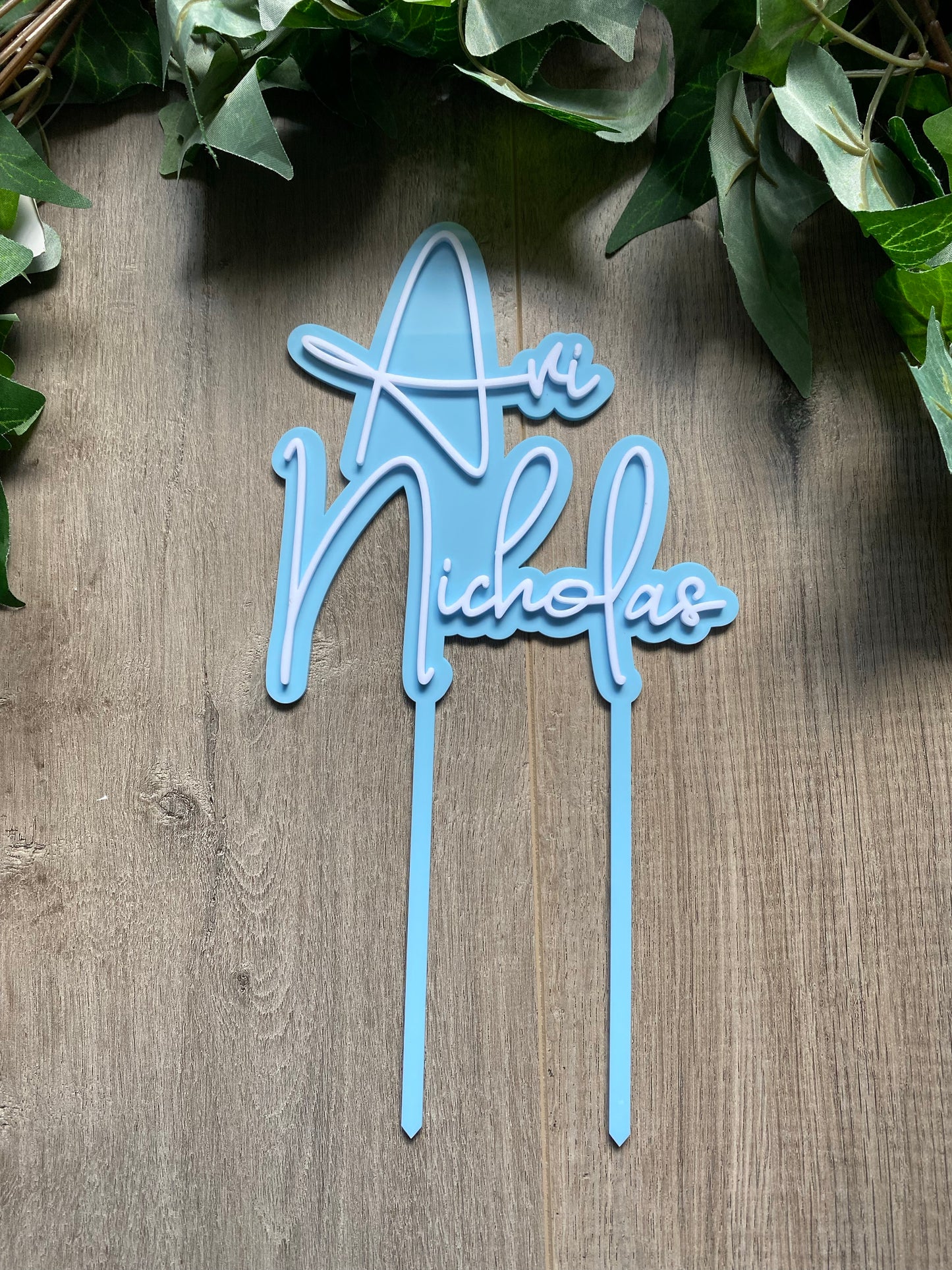 Medium 2 Layer Acrylic Cake Topper (12cm)