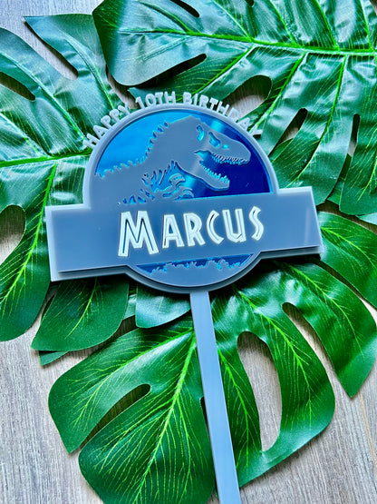'Jurassic' Theme 3D Cake Topper
