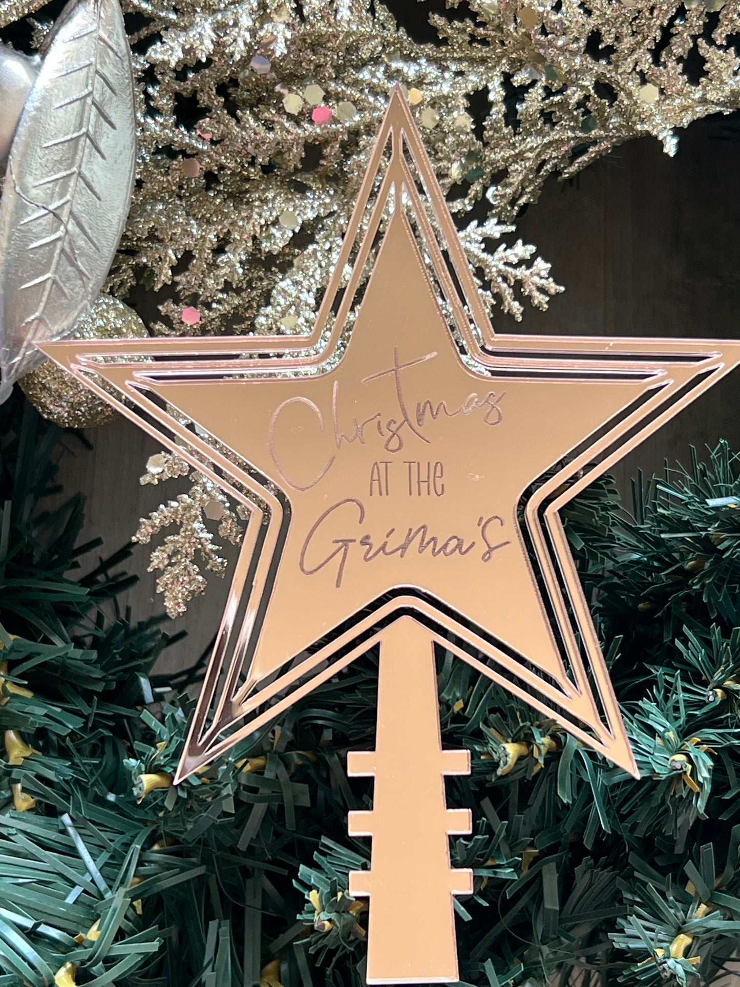 Personalised Christmas Tree Topper (Star)
