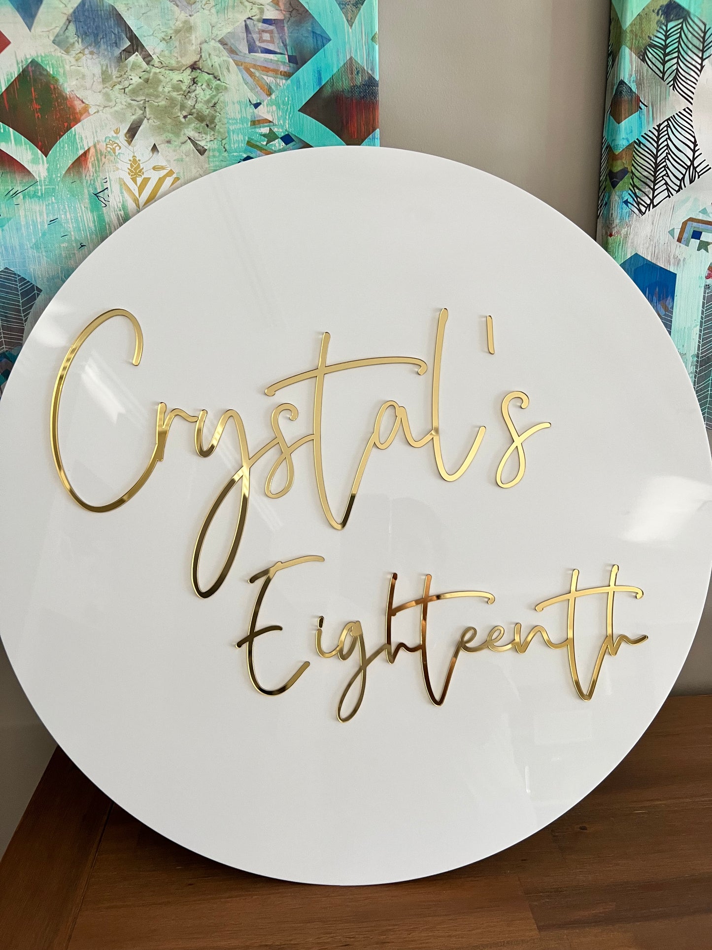 Round 3D Acrylic Sign - Events