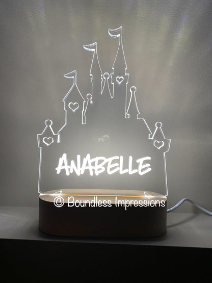 Personalised Cut Out Night Lights - Beech (White Light)