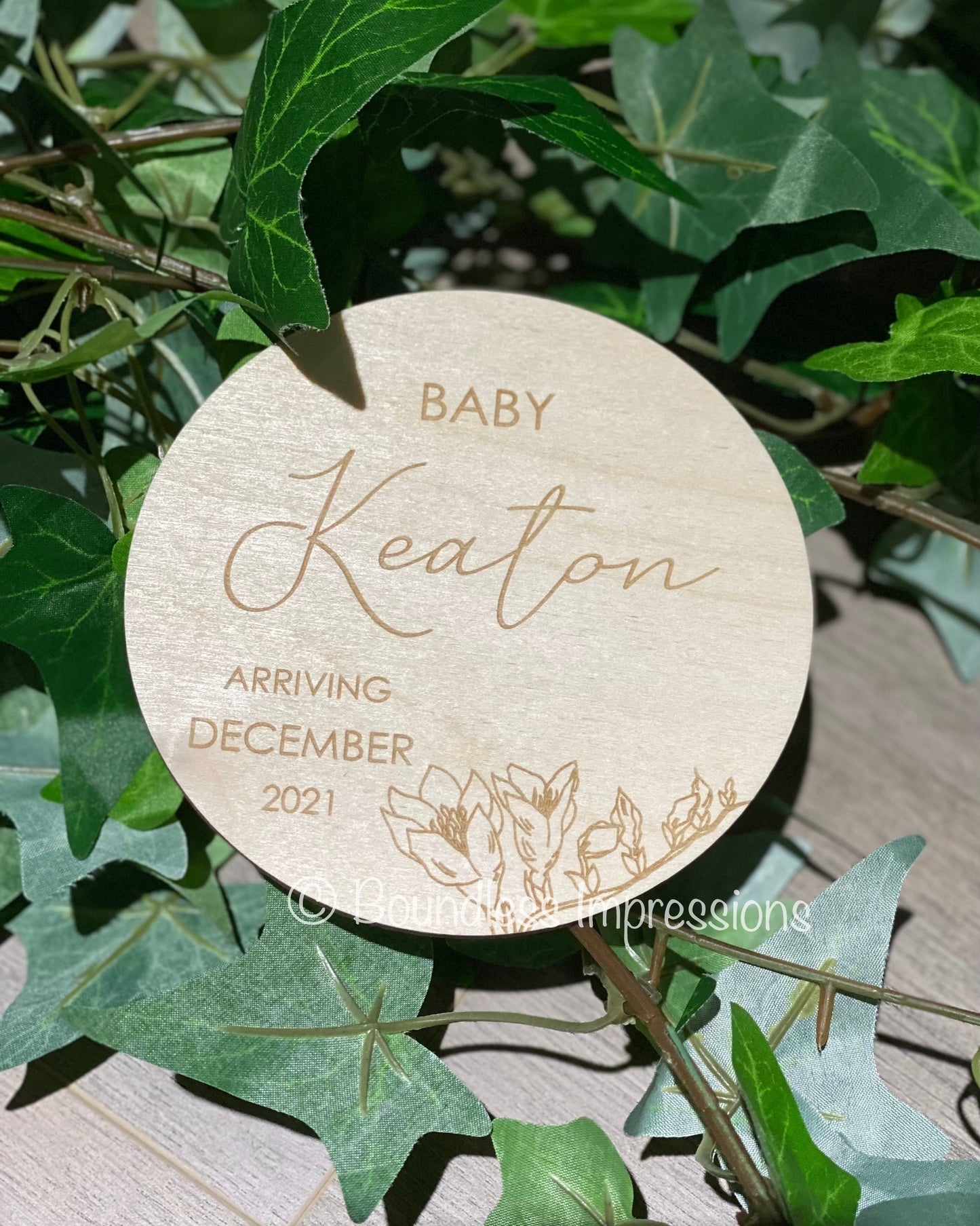 Pregnancy Announcement Plaque - Blossom