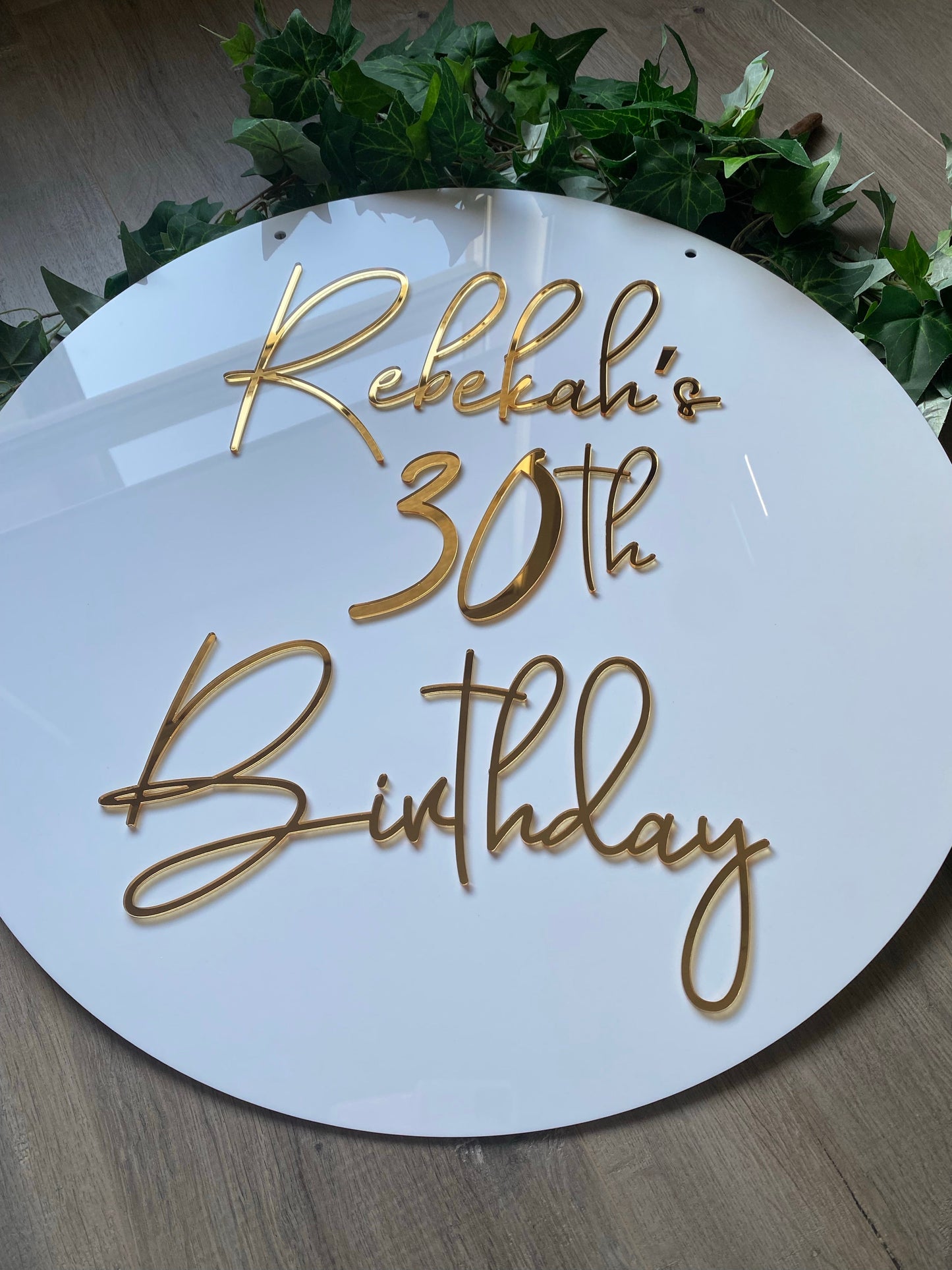 Double Sided Round 3D Acrylic Sign