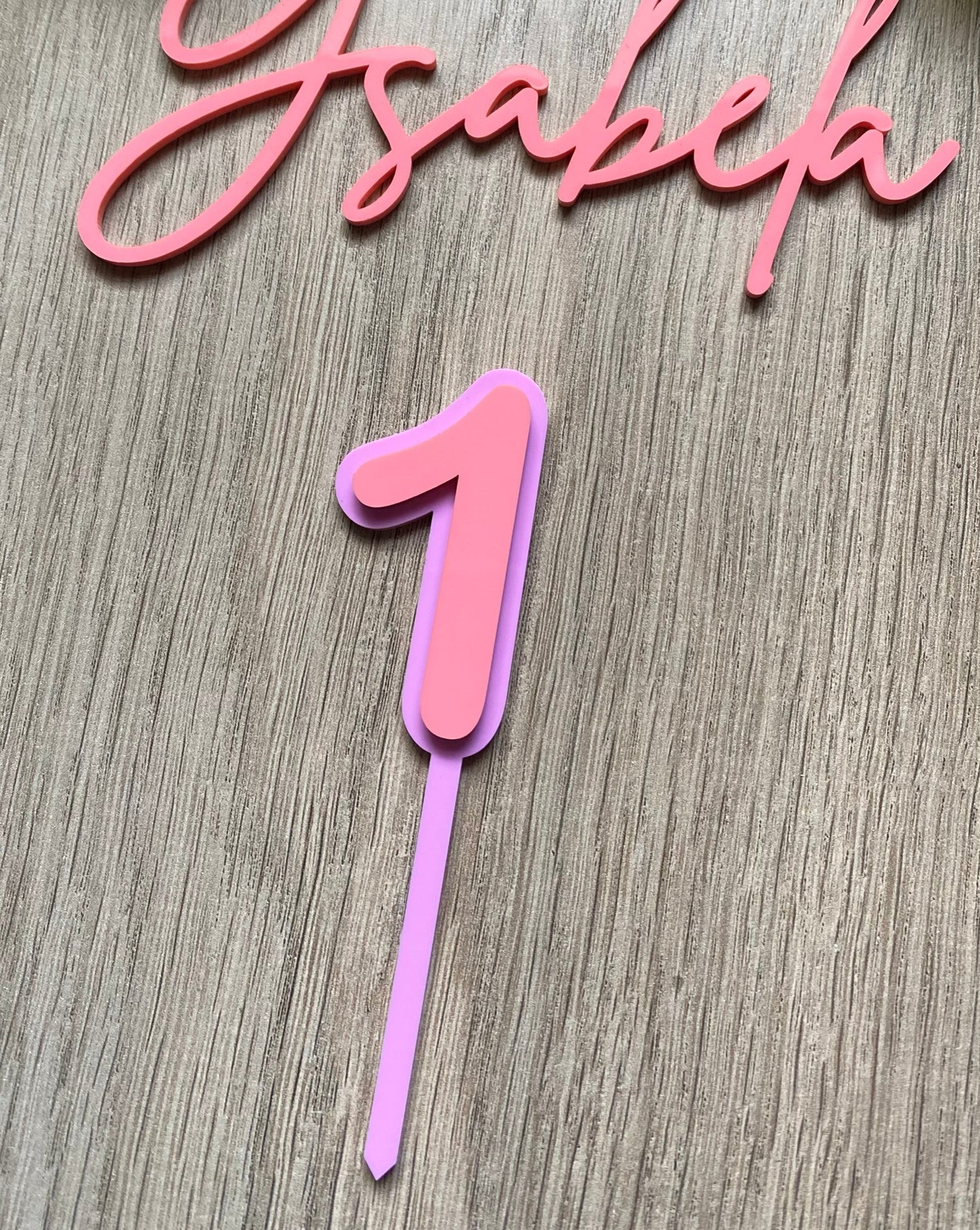 Colour Pop 'Number' Acrylic Cake Topper