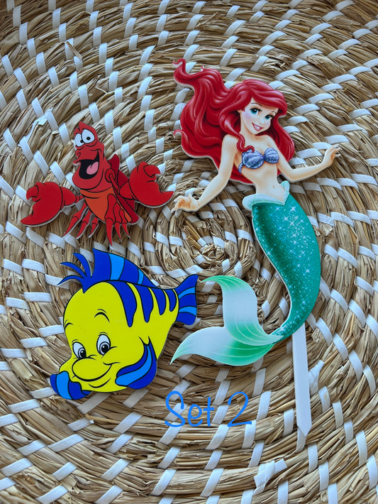 Little Mermaid Cake Topper Set