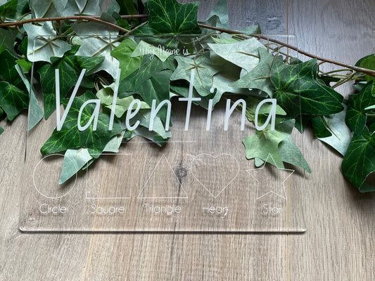 Personalised Name Trace Board