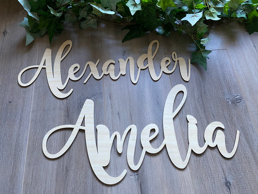 Large Timber Name Plaque (65cm)