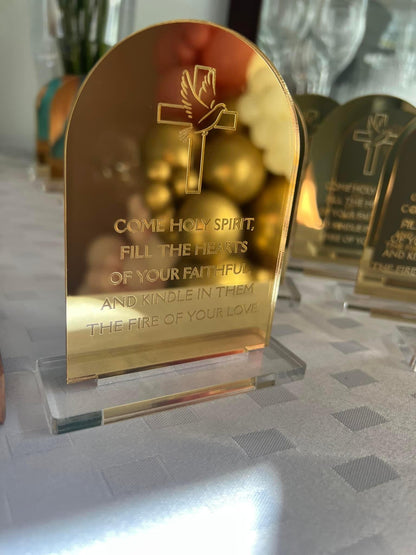 Custom Mini Freestanding Arch Plaque (Bomboniere)