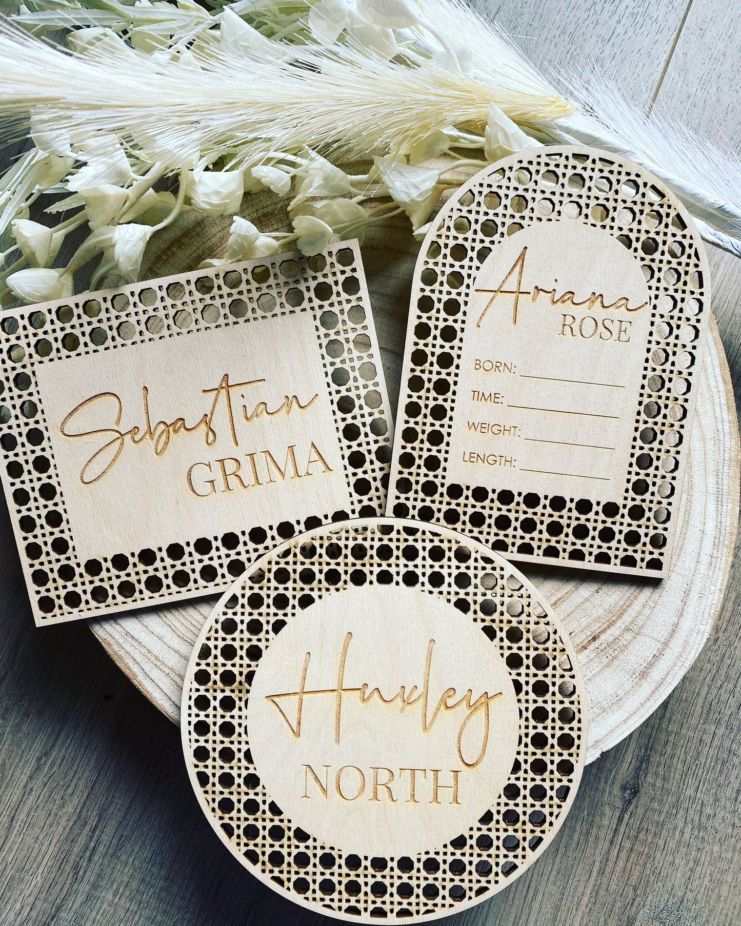 Rattan Baby Announcement Collection