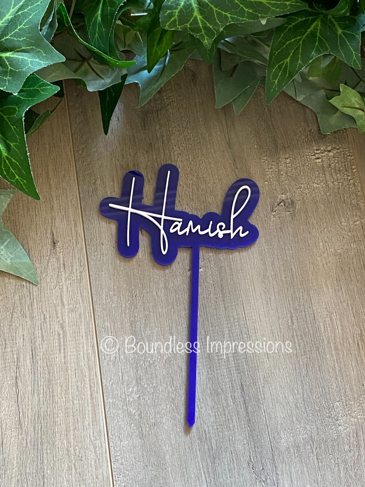 Medium 2 Layer Acrylic Cake Topper (12cm)