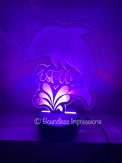 Personalised Custom Cut Out Colour Changing Night Lights
