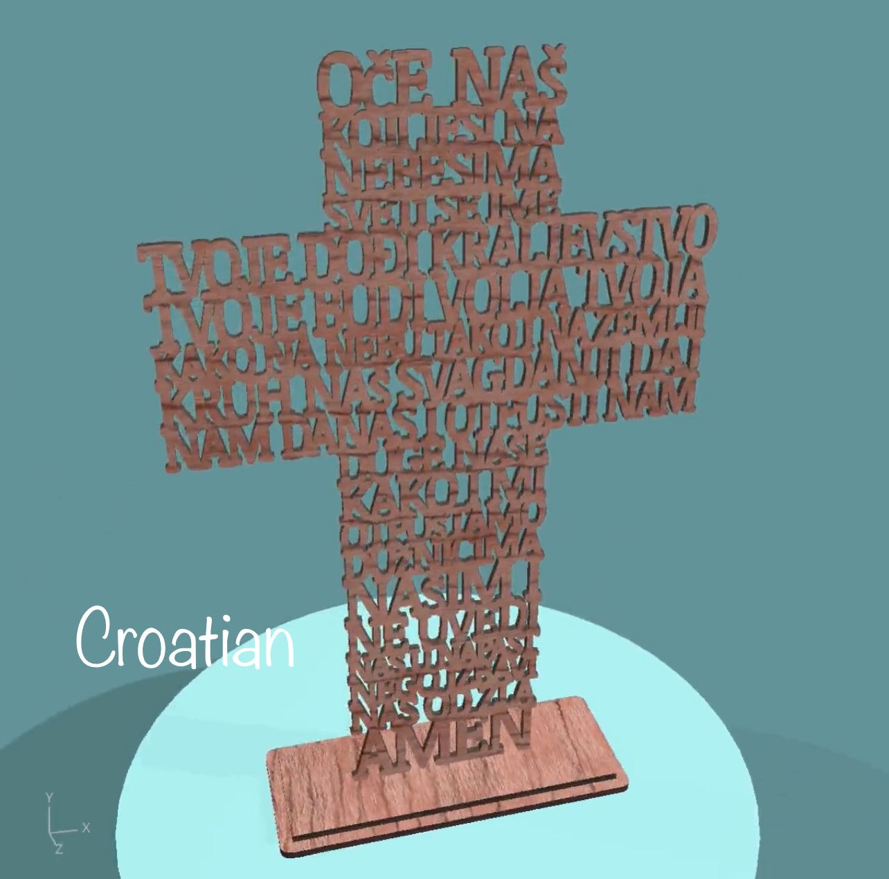 Boxed Mini ‘Our Father’ Crosses (Minimum 12)