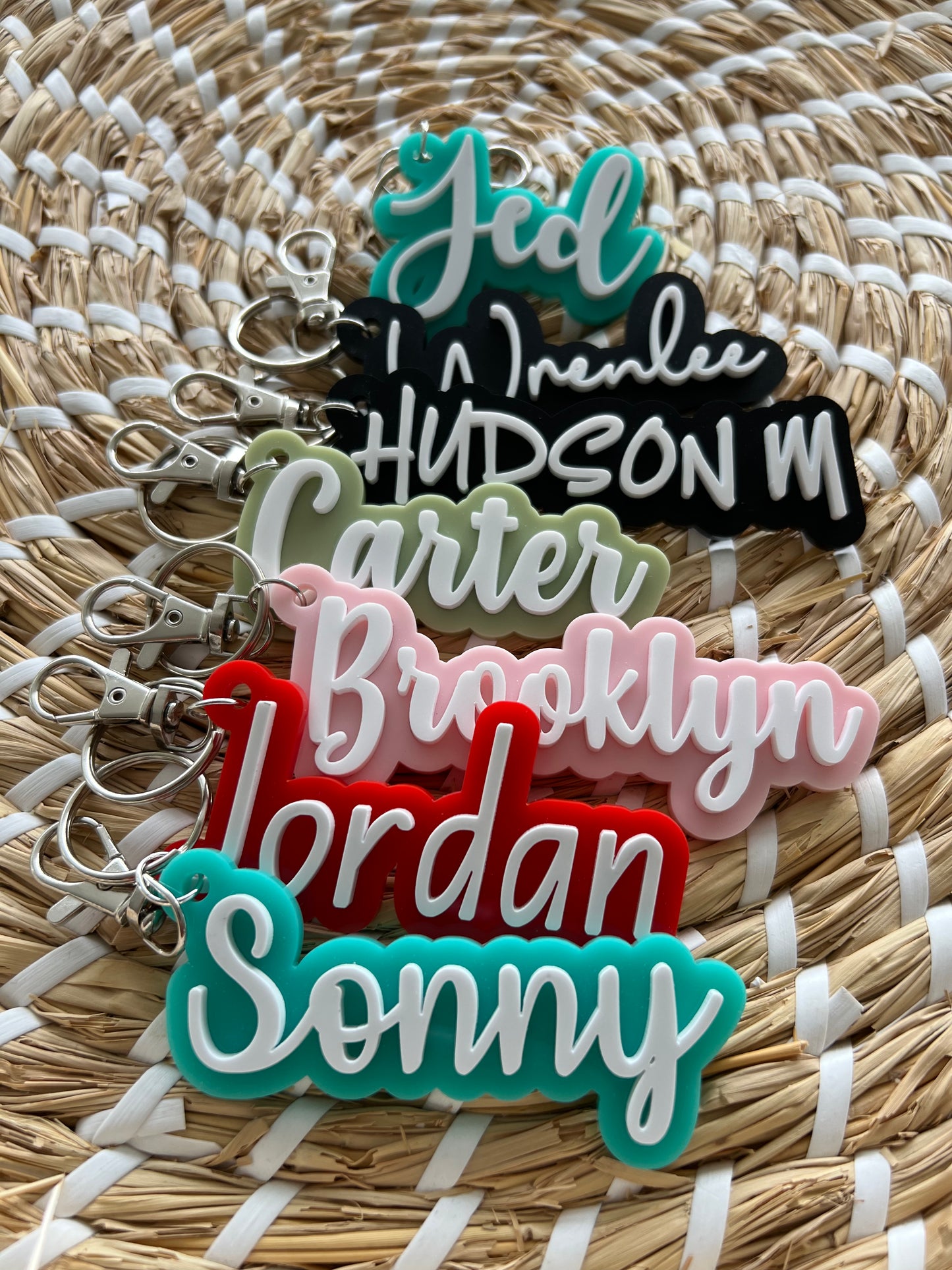 3D Name Keyring/Bag Tags