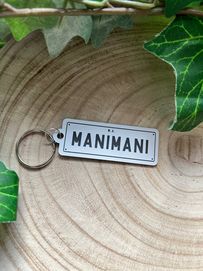 Personalised 'Number Plate' Keyring
