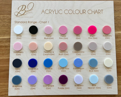 Name/Number Medium 2 Layer Acrylic Cake Topper (11cm)