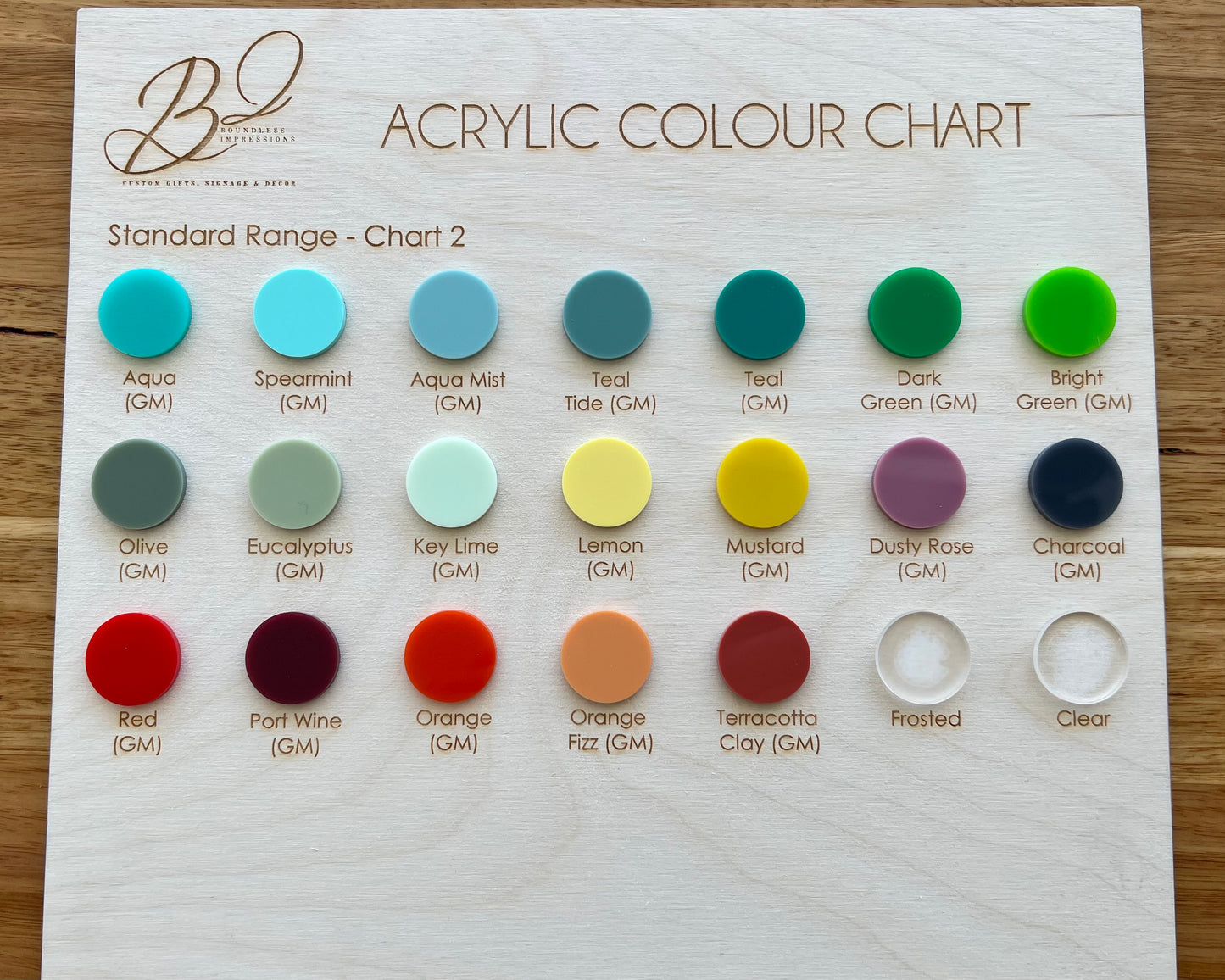 Name/Number Medium 2 Layer Acrylic Cake Topper (11cm)