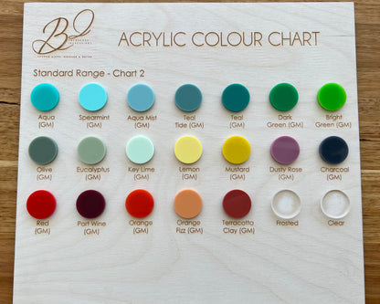 Name/Number Medium 2 Layer Acrylic Cake Topper (11cm)