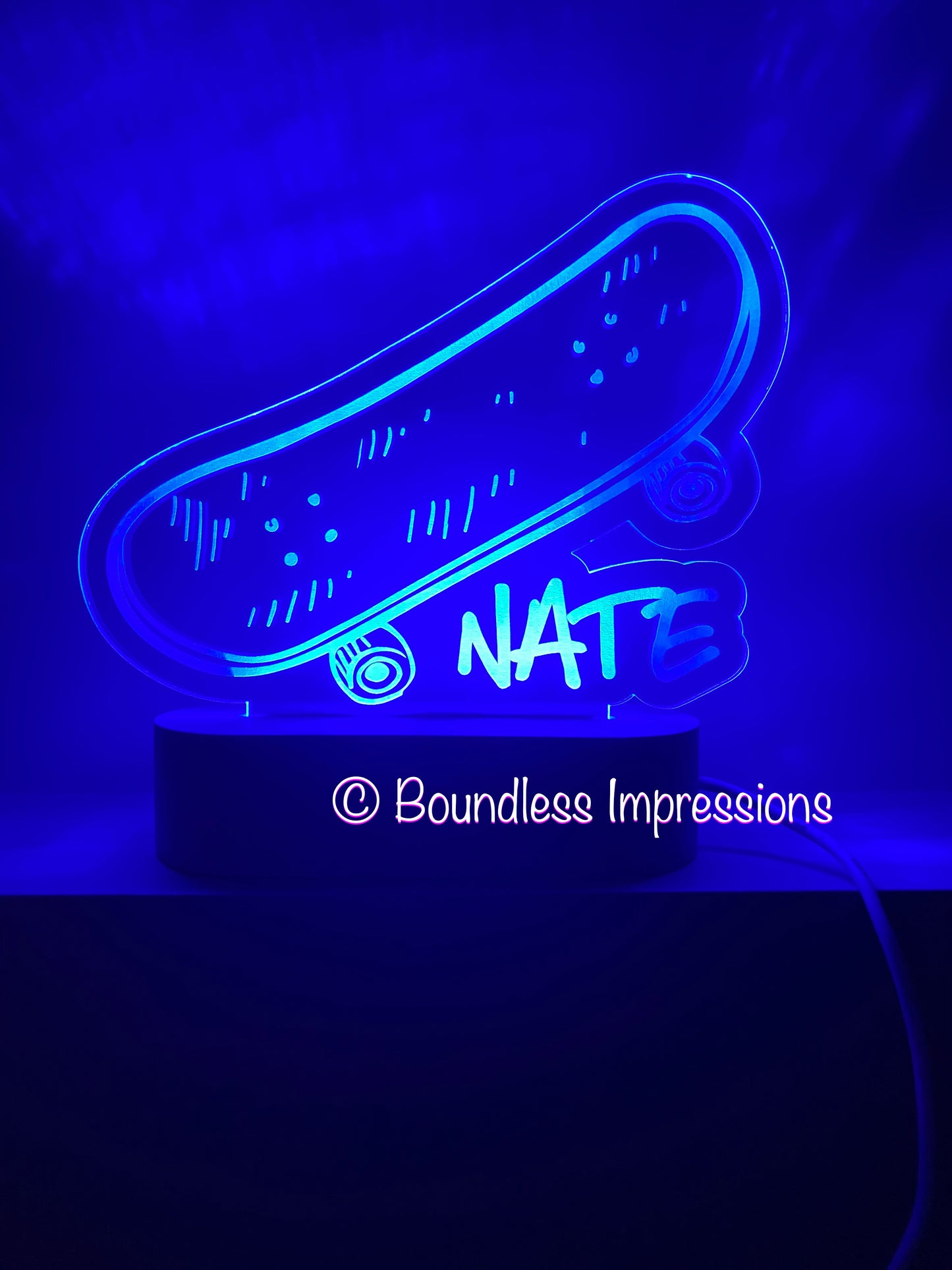 Personalised Custom Cut Out Colour Changing Night Lights