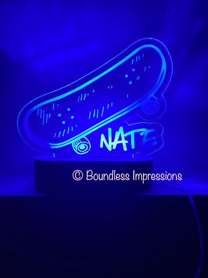 Personalised Custom Cut Out Colour Changing Night Lights