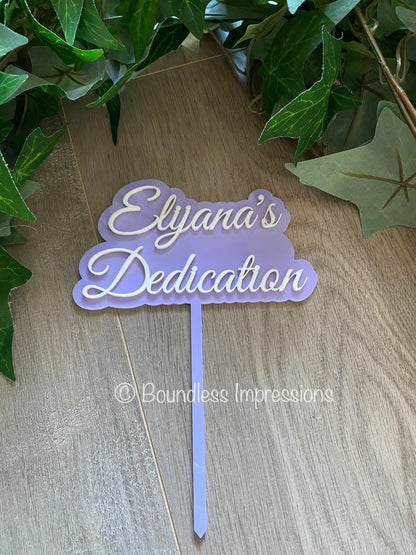 Large 2 Layer Acrylic Cake Topper (15cm)