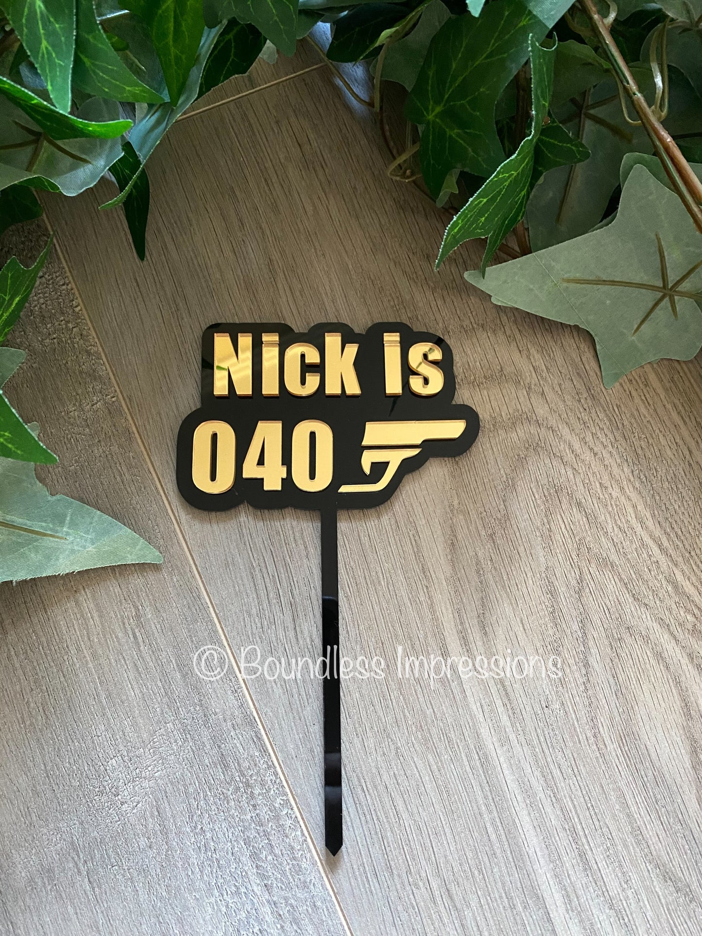 Medium 2 Layer Acrylic Cake Topper (12cm)