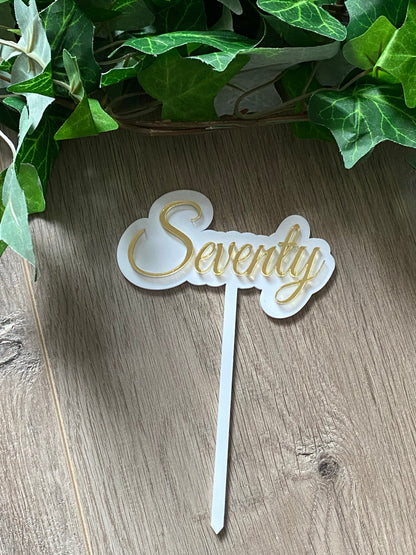 Medium 2 Layer Acrylic Cake Topper (12cm)